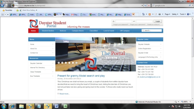 daystar university campus portal